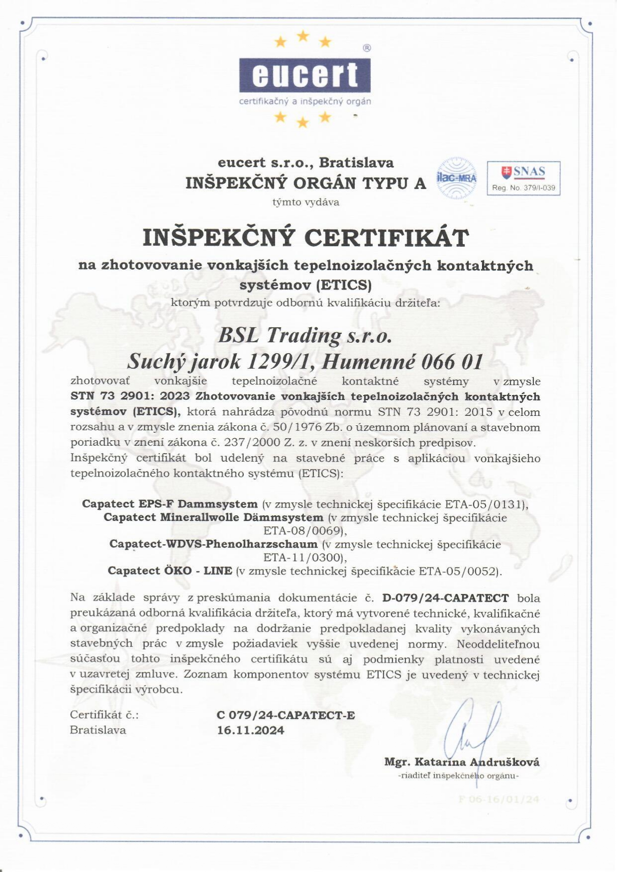 Certifikát 2025 / 2